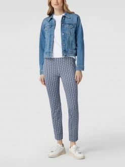 Js Sophie-Shop 15 Raffaello Rossi Hose Mit Floralem Allover-Muster - Marineblau