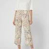 Gerry Weber Edition Culotte Aus Viskose Mit Floralem Muster - Ecru