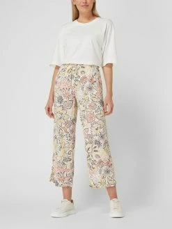 Gerry Weber Edition Culotte Aus Viskose Mit Floralem Muster - Ecru