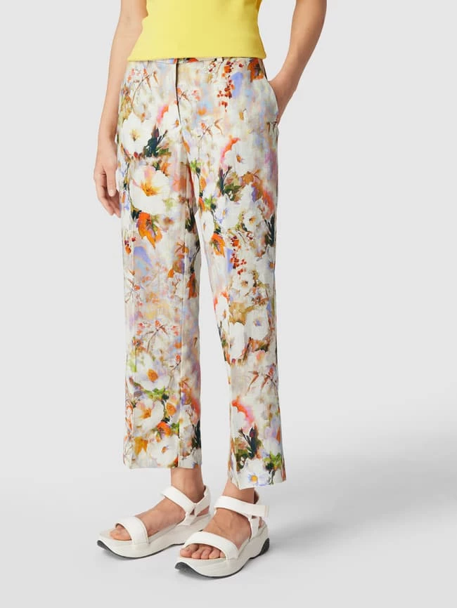 Raffaello Rossi Leinenhose Mit Floralem Muster - Hellrosa 6 Raffaello Rossi Leinenhose Mit Floralem Muster - Hellrosa – Bild 4
