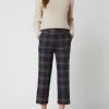 Gardeur Cropped Schlupfhose Mit Karomuster Modell 'Franzi' - Marineblau