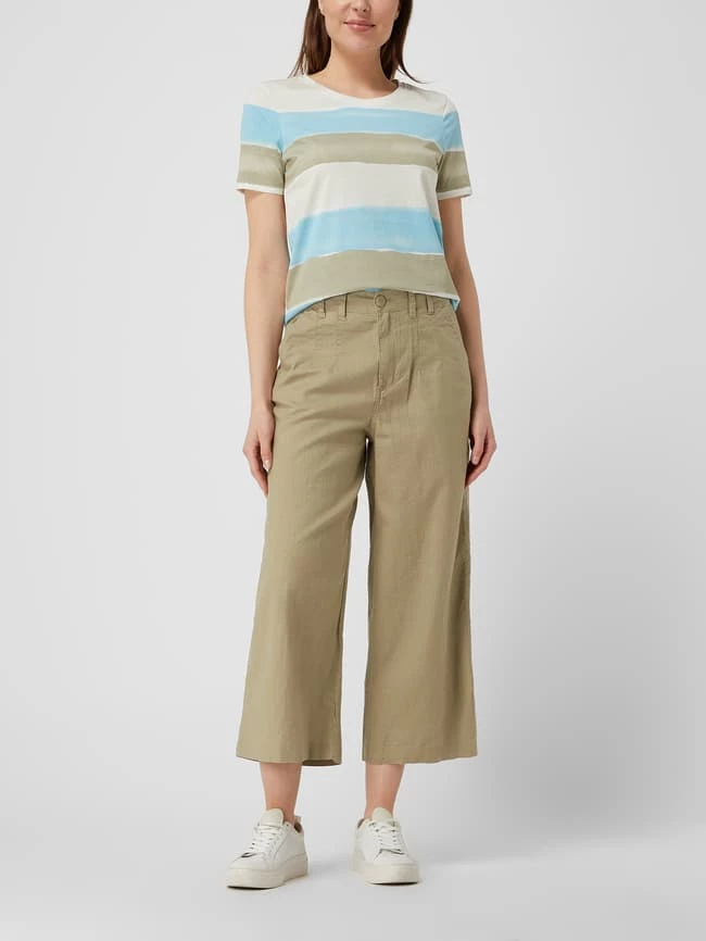 Q/S Designed By Culotte Aus Leinen-Baumwoll-Mix - Khaki 3 Q/S Designed By Culotte Aus Leinen-Baumwoll-Mix - Khaki