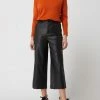 Tom Tailor Denim High Waist Culotte In Leder-Optik - Schwarz