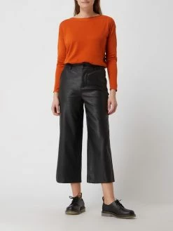 Tom Tailor Denim High Waist Culotte In Leder-Optik - Schwarz