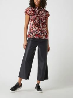 Saint Tropez Culotte In Leder-Optik Modell 'Dowie' - Marineblau