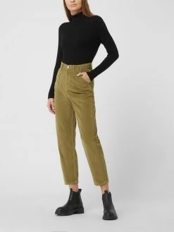 Mavi Jeans Baggy Fit High Rise Cordhose Mit Stretch-Anteil Modell 'Laura' - Olivgrün