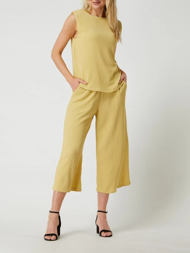 Mango Culotte Aus Krepp Modell 'Leonor' - Senfgelb 3 Mango Culotte Aus Krepp Modell 'Leonor' - Senfgelb