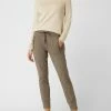 Opus Easy Pants Mit Reißverschlusstaschen - Beige