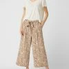 Broadway NYC Culotte Mit Allover-Muster - Hellbraun