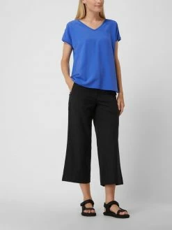 Milano Italy Culotte Aus Baumwoll-Leinen-Mix - Schwarz