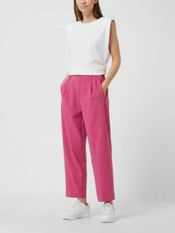 White Sand Bundfaltenhose Mit Schurwoll-Anteil - Pink