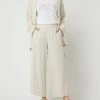 MOSS COPENHAGEN Culotte Mit Leinen-Anteil Modell 'Mariet' - Beige