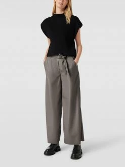 Comma Hose In Leder-Optik - Stein