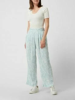 Rosemunde Bundfaltenhose Mit Allover-Muster - Hellblau