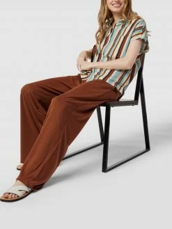 Tom Tailor Denim Stoffhose Mit Logo-Applikation - Mittelbraun