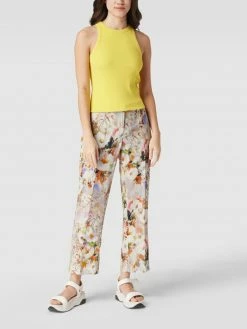 Raffaello Rossi Leinenhose Mit Floralem Muster - Hellrosa