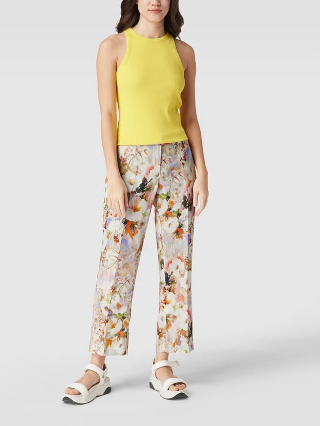 Raffaello Rossi Leinenhose Mit Floralem Muster - Hellrosa 3 Raffaello Rossi Leinenhose Mit Floralem Muster - Hellrosa