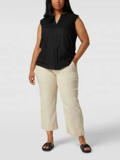 Tom Tailor Loose Fit Hose Mit Label-Detail - Beige