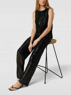 More & More Hose Mit Paillettenbesatz - Schwarz