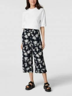 S.Oliver RED LABEL Culotte Mit Floralem Allover-Muster - Schwarz