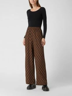 Gestuz Schlupfhose Aus Krepp Modell 'Lithilde' - Mittelbraun