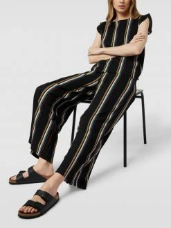 Tom Tailor Denim Hose Mit Strukturmuster - Schwarz